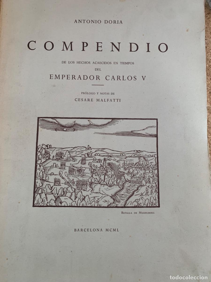 Libros de segunda mano: Compendio de los hechos acaecidos en tiempos del Emperador Carlos V (Facs&iacute;mil) - Foto 1
