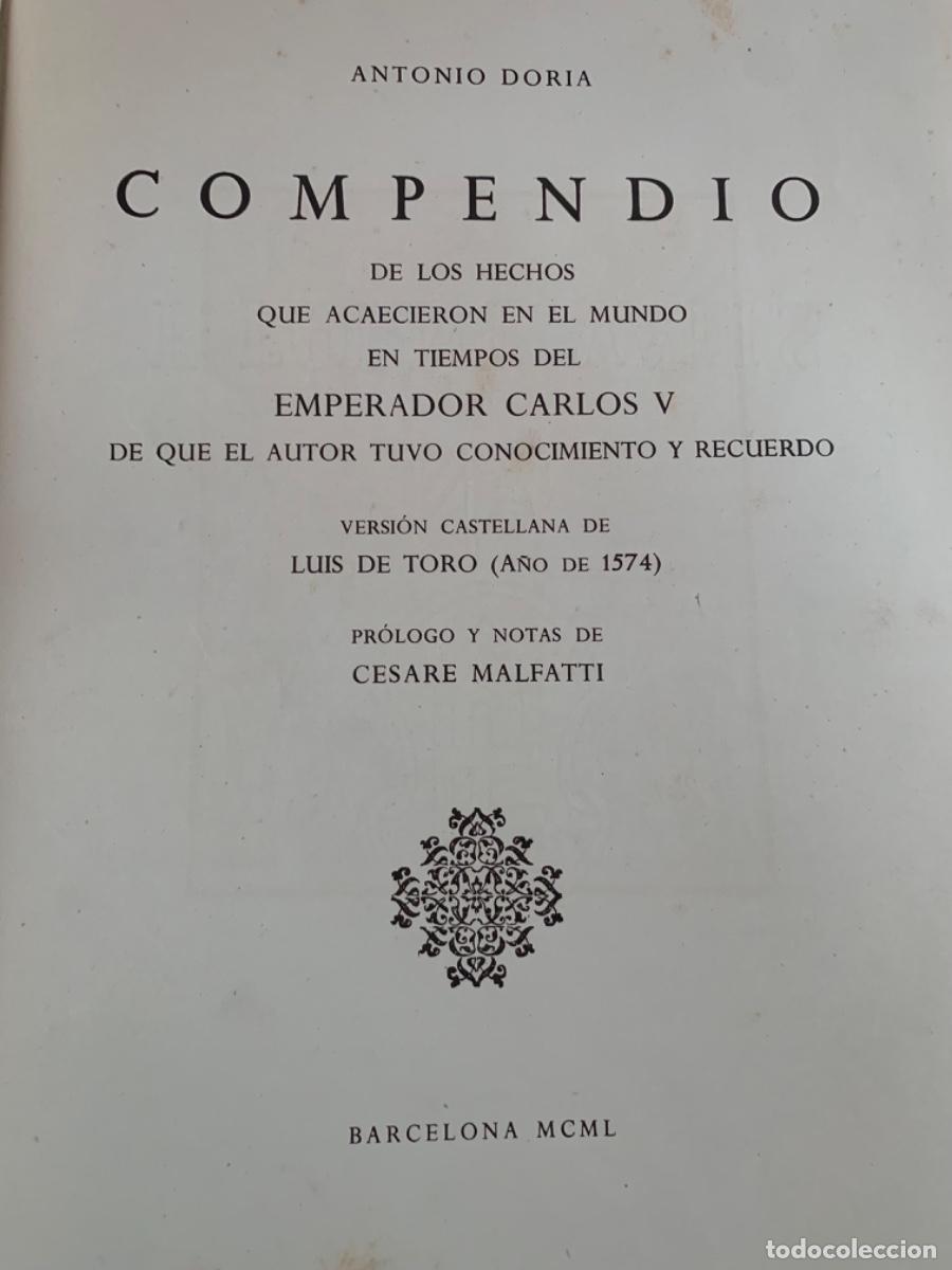 Libros de segunda mano: Compendio de los hechos acaecidos en tiempos del Emperador Carlos V (Facs&iacute;mil) - Foto 3