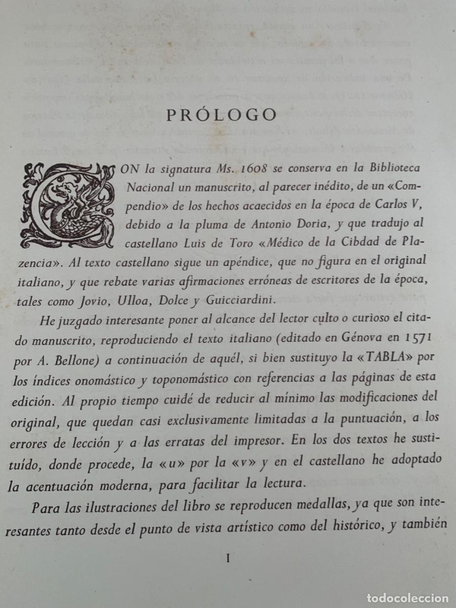 Libros de segunda mano: Compendio de los hechos acaecidos en tiempos del Emperador Carlos V (Facs&iacute;mil) - Foto 4