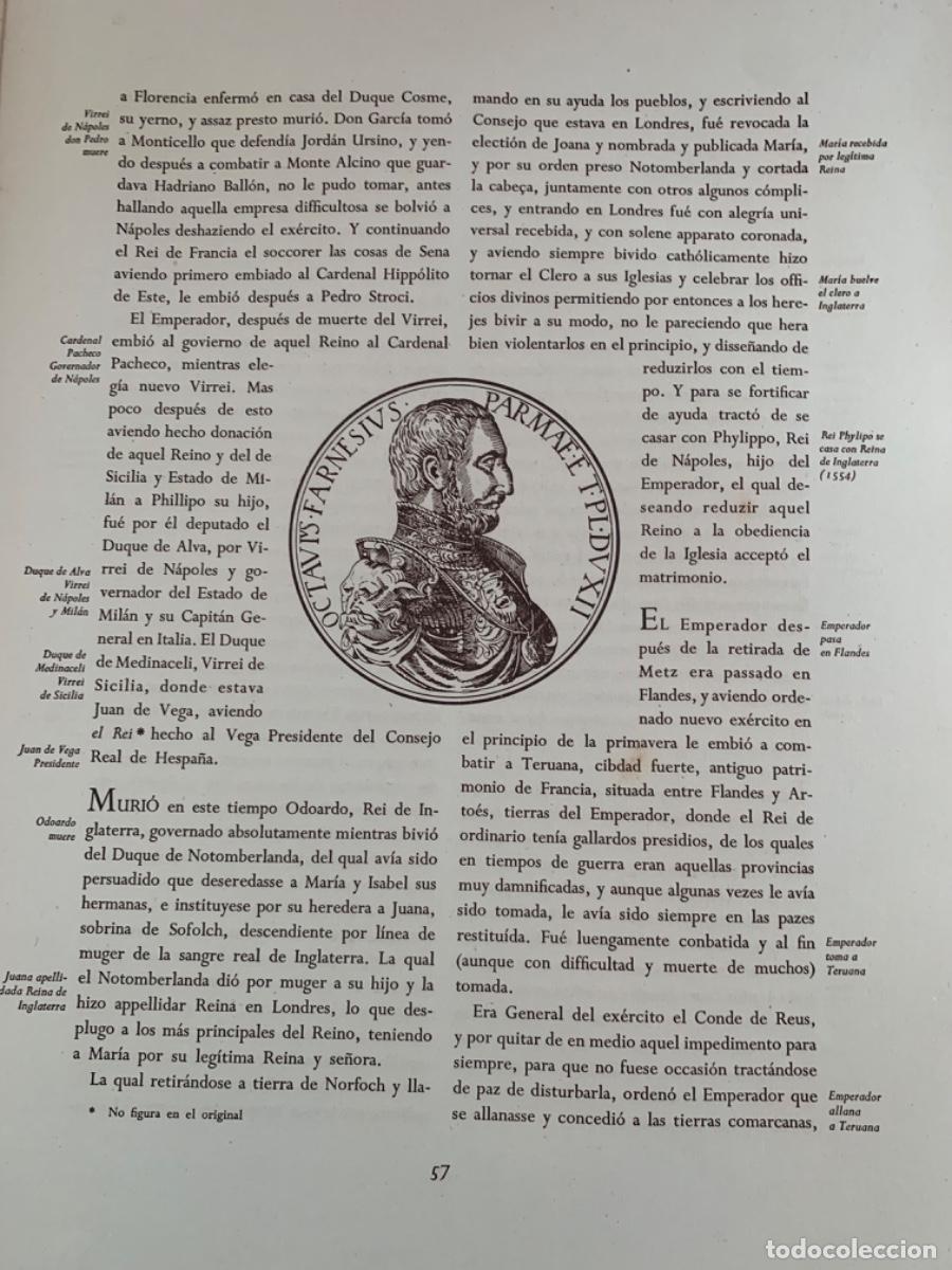 Libros de segunda mano: Compendio de los hechos acaecidos en tiempos del Emperador Carlos V (Facs&iacute;mil) - Foto 6