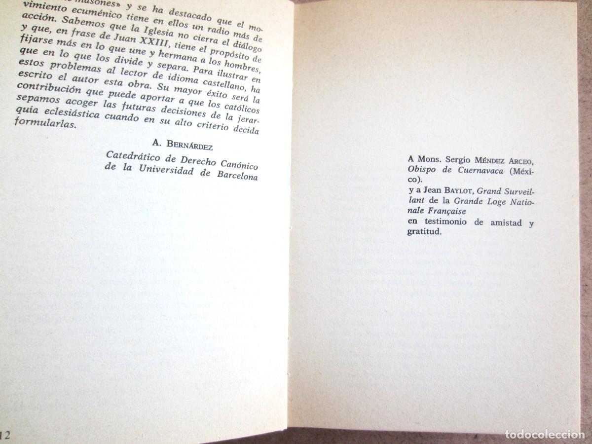Libros de segunda mano: LA MASONERIA ACTUAL - Jose A. Ferrer Benimeli. 1977 - Foto 3