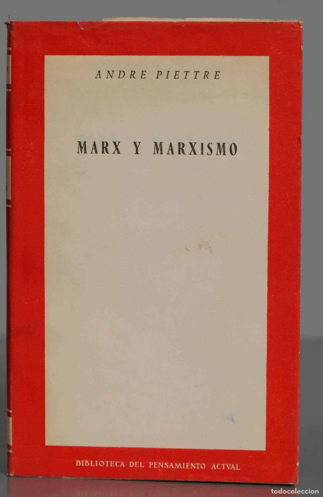 Libros de segunda mano: ANDRE PIETTRE MARX Y MARXISMO - Foto 1