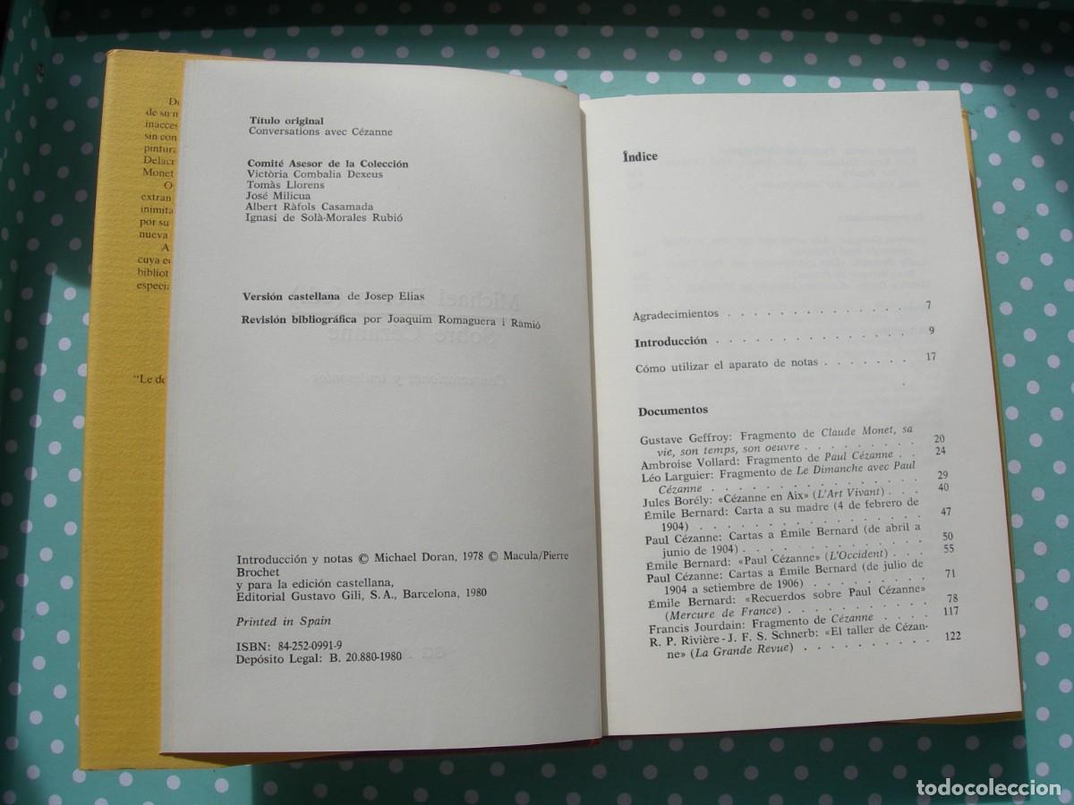 Libros de segunda mano: M. DORAN ( ED. ) / SOBRE C&Eacute;ZANNE / CONVERSACIONES Y TESTIMONIOS / ARTE - Foto 2