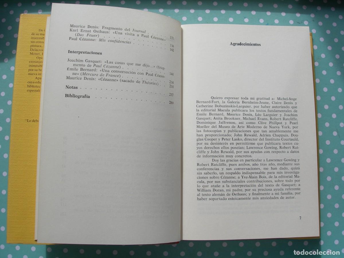 Libros de segunda mano: M. DORAN ( ED. ) / SOBRE C&Eacute;ZANNE / CONVERSACIONES Y TESTIMONIOS / ARTE - Foto 3
