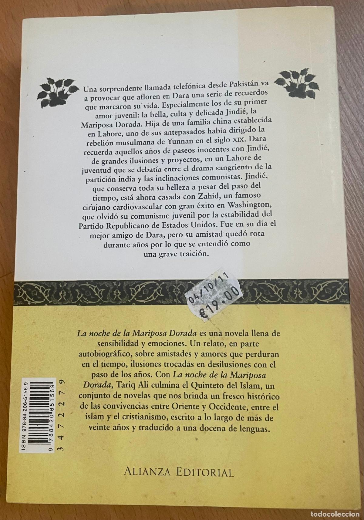 Libros de segunda mano: LA NOCHE DE LA MARIPOSA DORADA, Tariq Ali - Foto 2