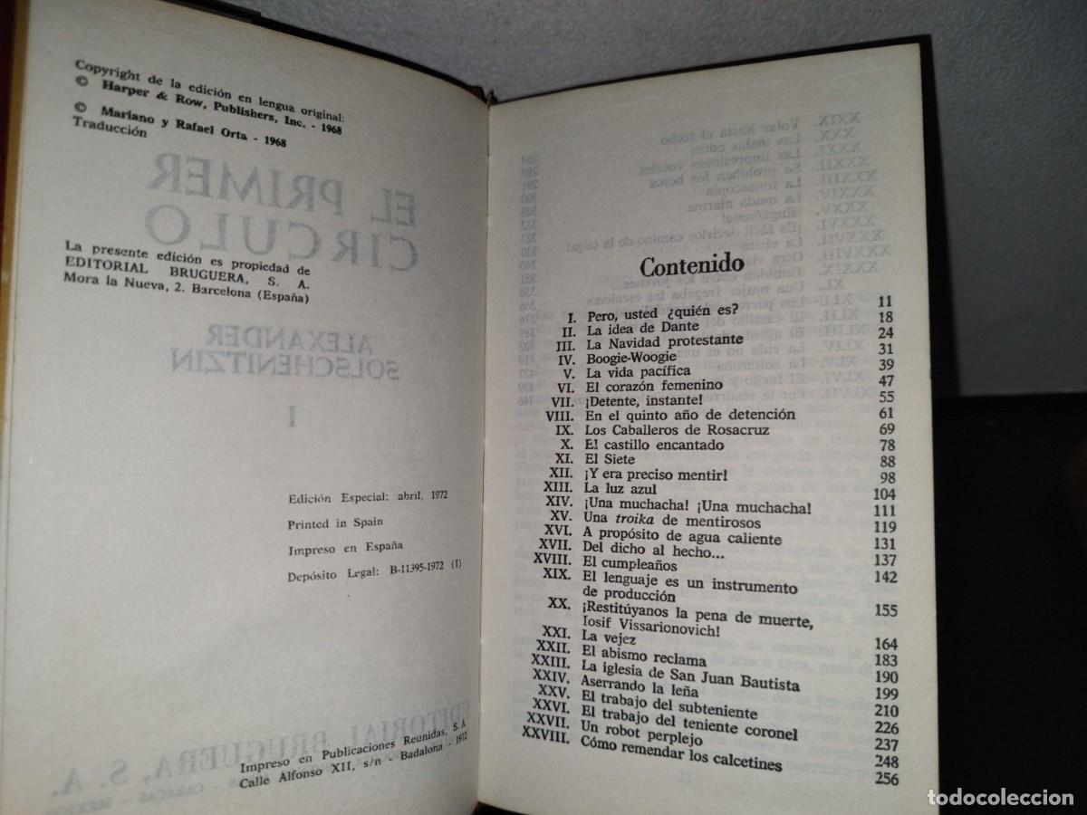 Libros de segunda mano: 110- EL PRIMER C&Iacute;RCULO - ALEXANDER SOLSCHENITZIN. EDITORIAL BRUGUERA. LOS 2 TOMOS - 1972 - Foto 7