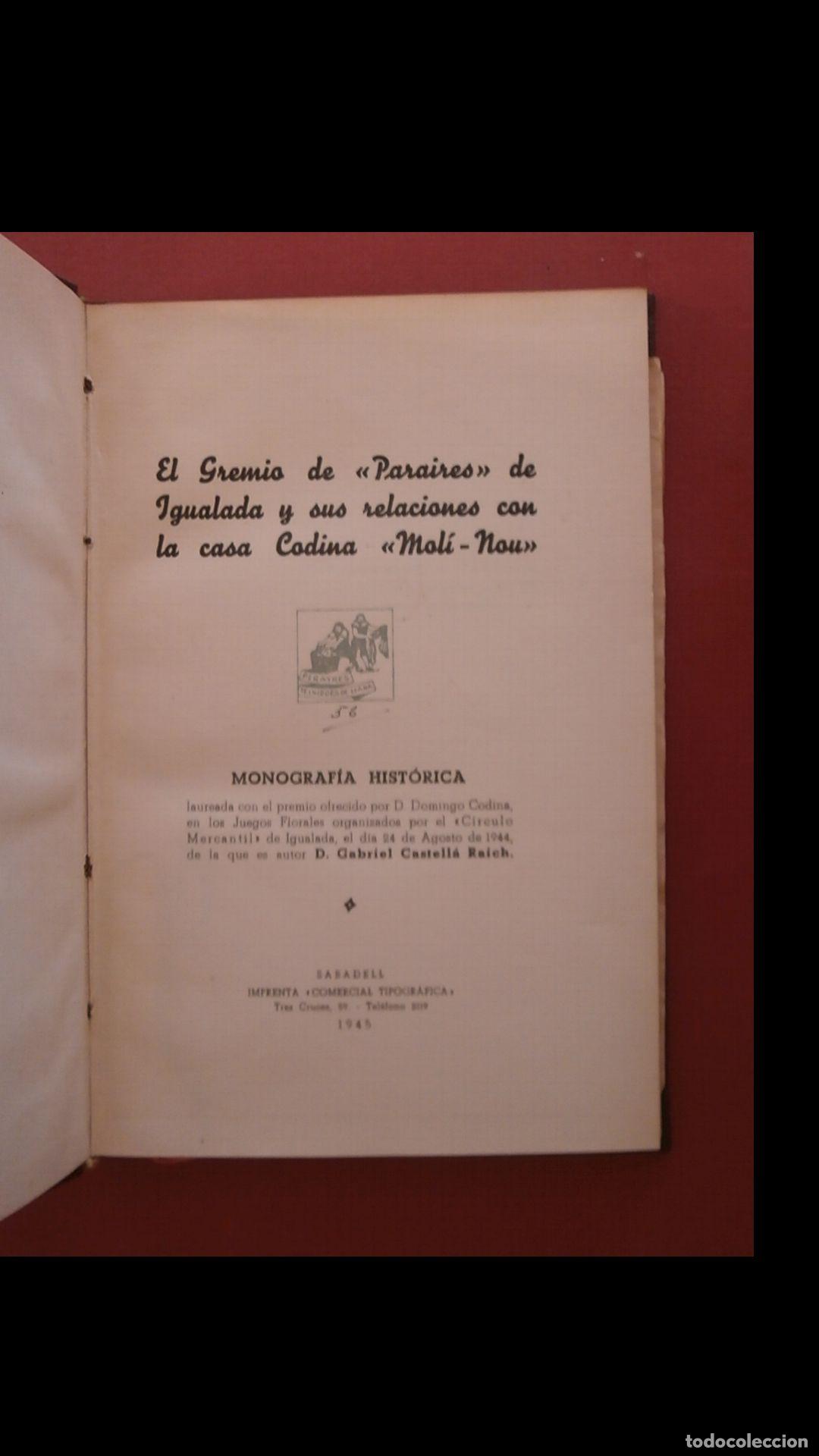 Libri di seconda mano: El Gremio de &rdquo;Paraires&rdquo; de Igualada. Gabriel Castell&agrave; Reich