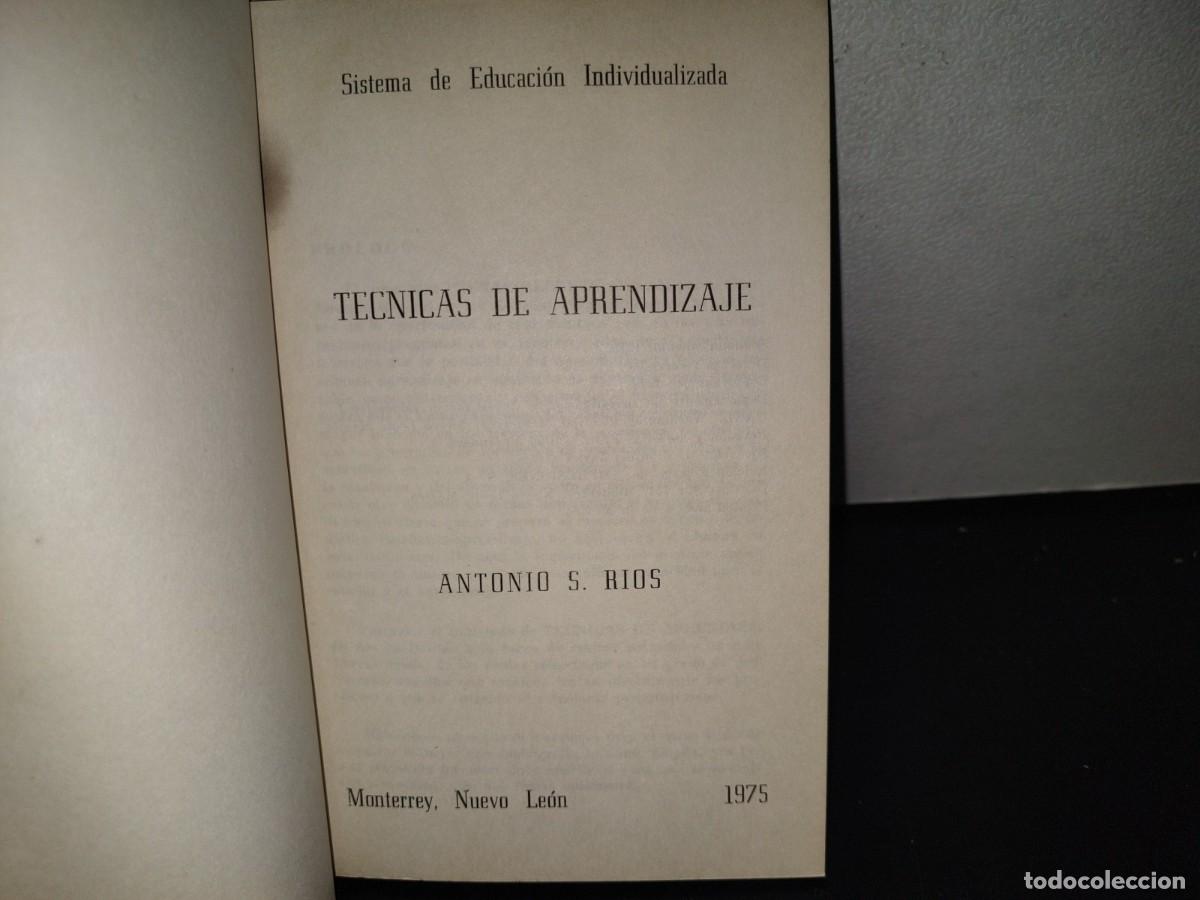 Libros de segunda mano: 108- T&Eacute;CNICAS DE APRENDIZAJE - ANTONIO S. R&Iacute;OS - Foto 3