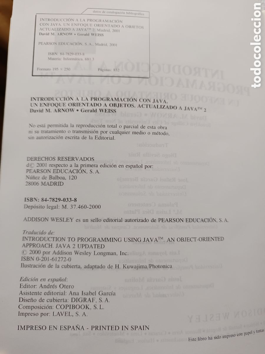 Libros de segunda mano: Introducci&oacute;n a la programaci&oacute;n con Java. Un enfoque orientado a objetos - Foto 4