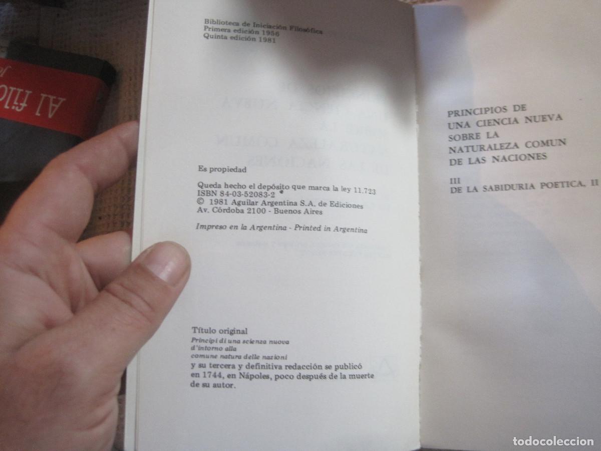 Libros de segunda mano: Vico - Ciencia nueva - Aguilar 1981 - Foto 2