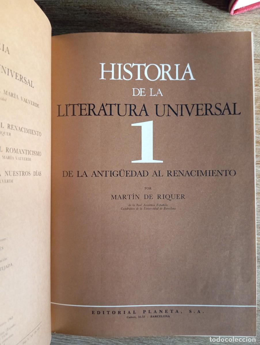 Libros de segunda mano: HISTORIA DE LA LITERATURA UNIVERSAL - PLANETA 1968 - Foto 2