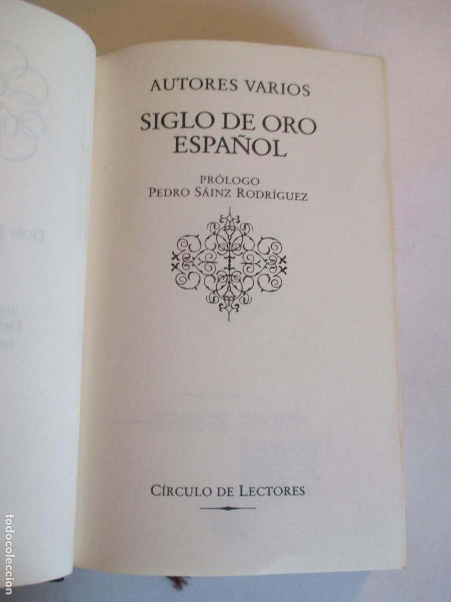 Libros de segunda mano: VV.AA. Siglo de oro espa&ntilde;ol W29939 - Foto 2