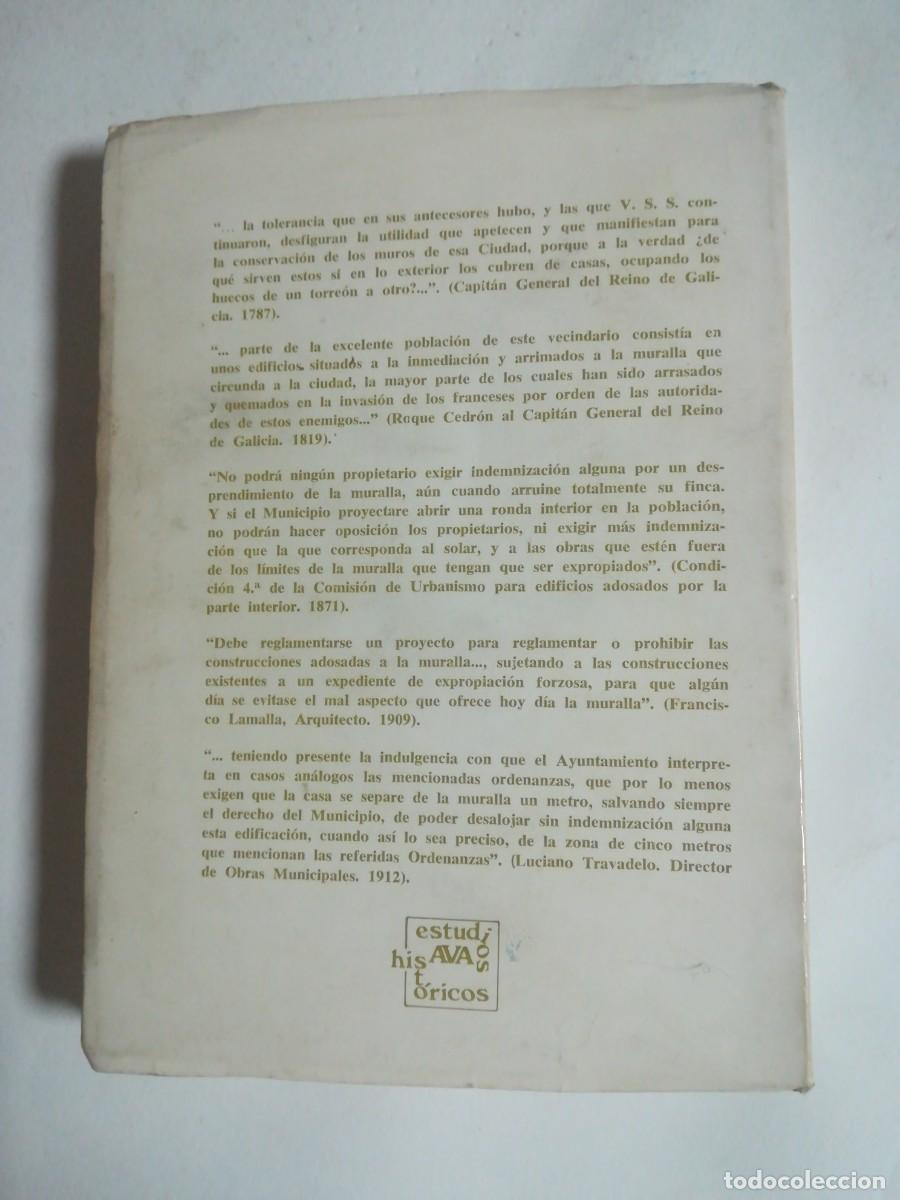 Libros de segunda mano: Origen de las Edificaciones Adosadas a la Muralla de Lugo, Adolfo Abel Vilela, Editorial Ava - Foto 2