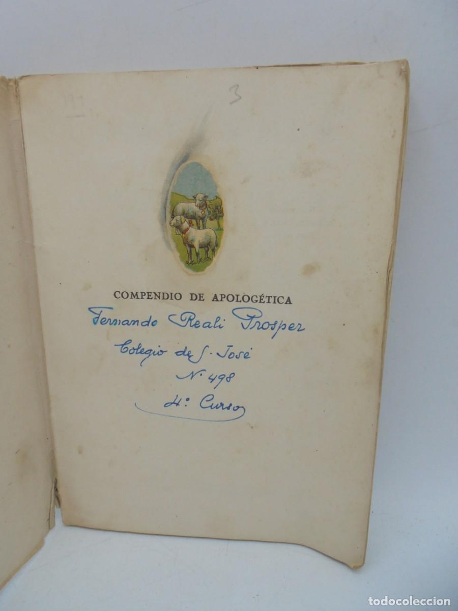 Libros de segunda mano: COMPENDIO DE APOLOGETICA. V. INCO. EDICIONES VERDAD. 1941. PAGS: 150. - Foto 2