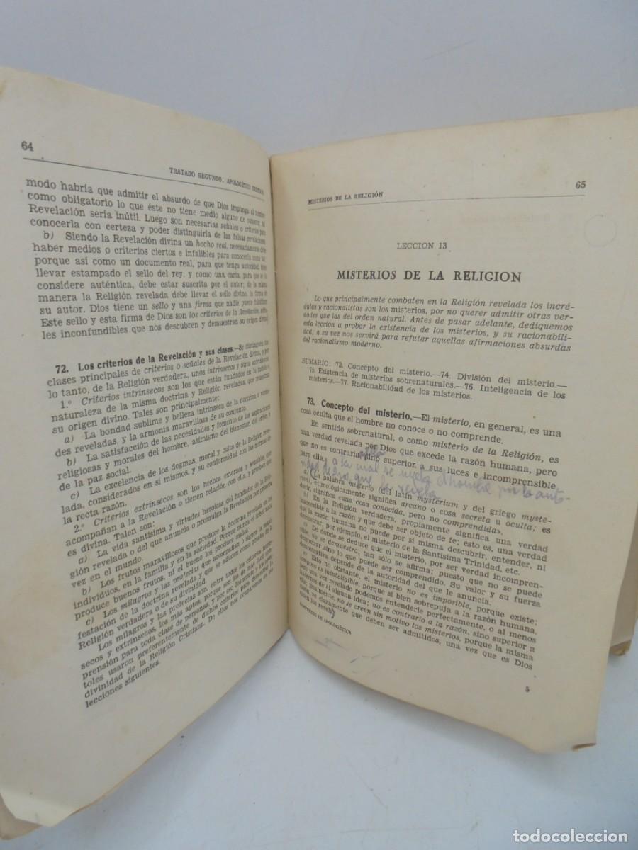 Libros de segunda mano: COMPENDIO DE APOLOGETICA. V. INCO. EDICIONES VERDAD. 1941. PAGS: 150. - Foto 3