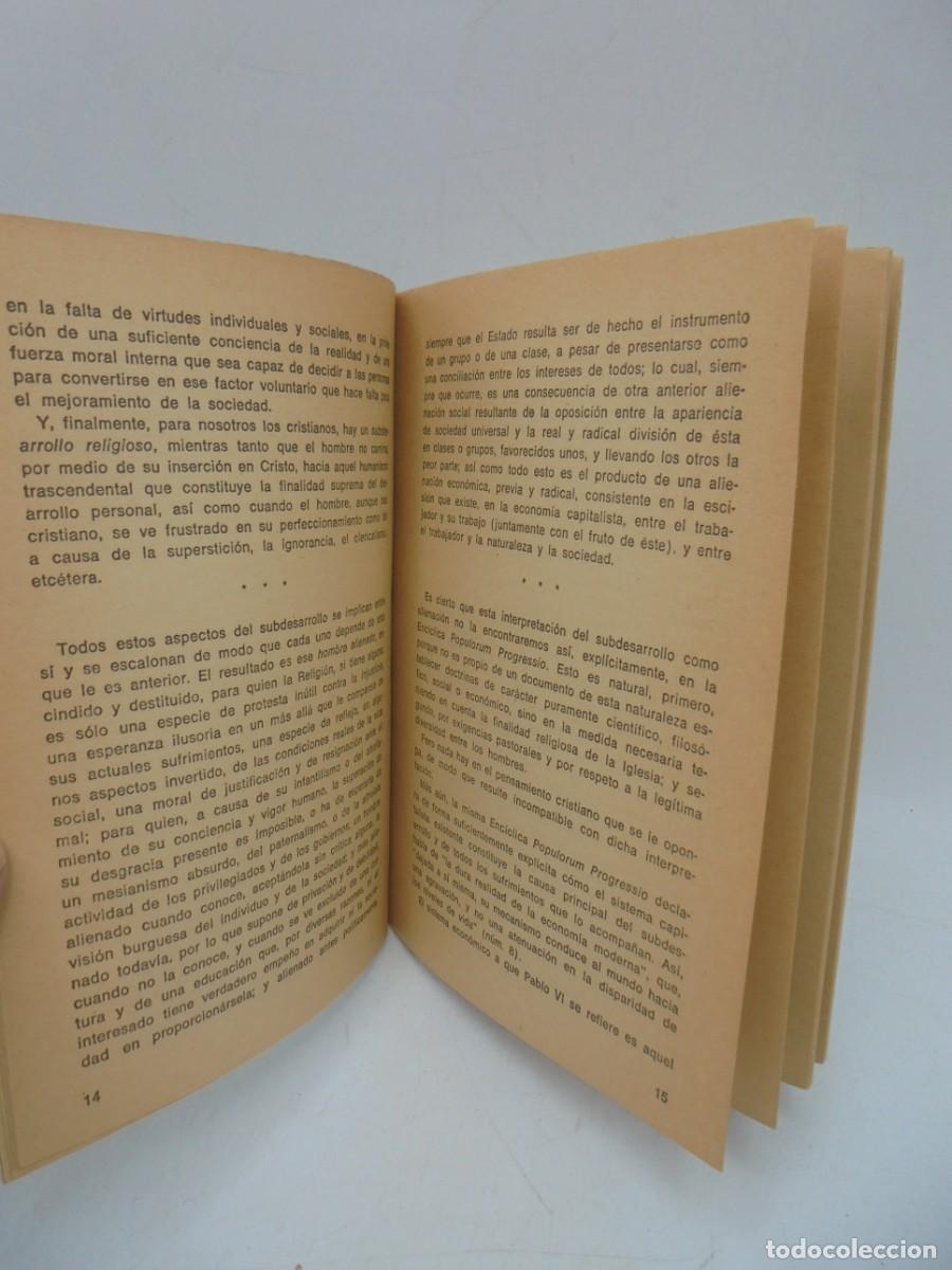 Libros de segunda mano: MARXISMO Y LA POPULORUM PROGRESSIO. TOMAS MALAGON. 1970. PAGS : 52. - Foto 2