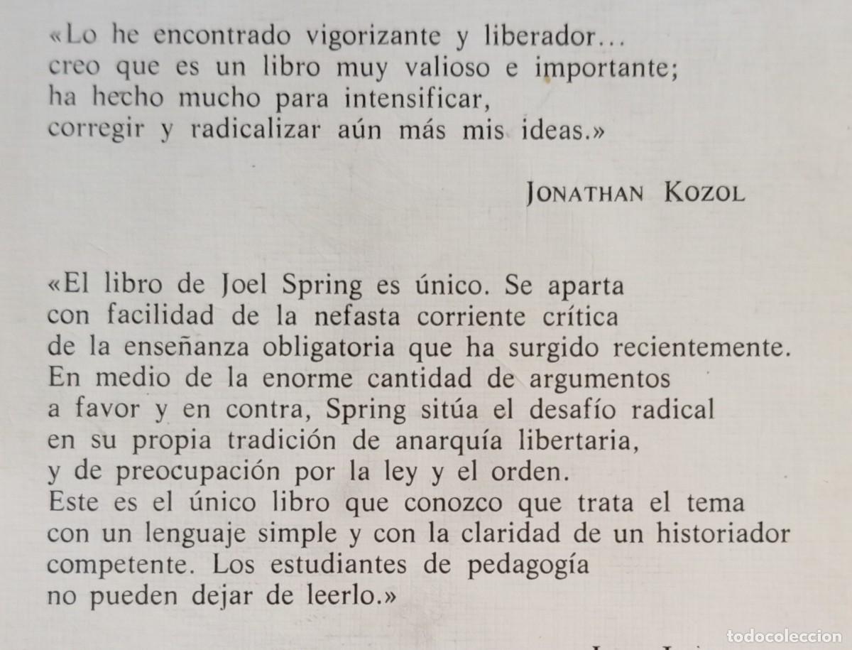 Libros de segunda mano: INTRODUCCION A LA EDUCACION RADICAL - JOEL SPRING - Foto 2