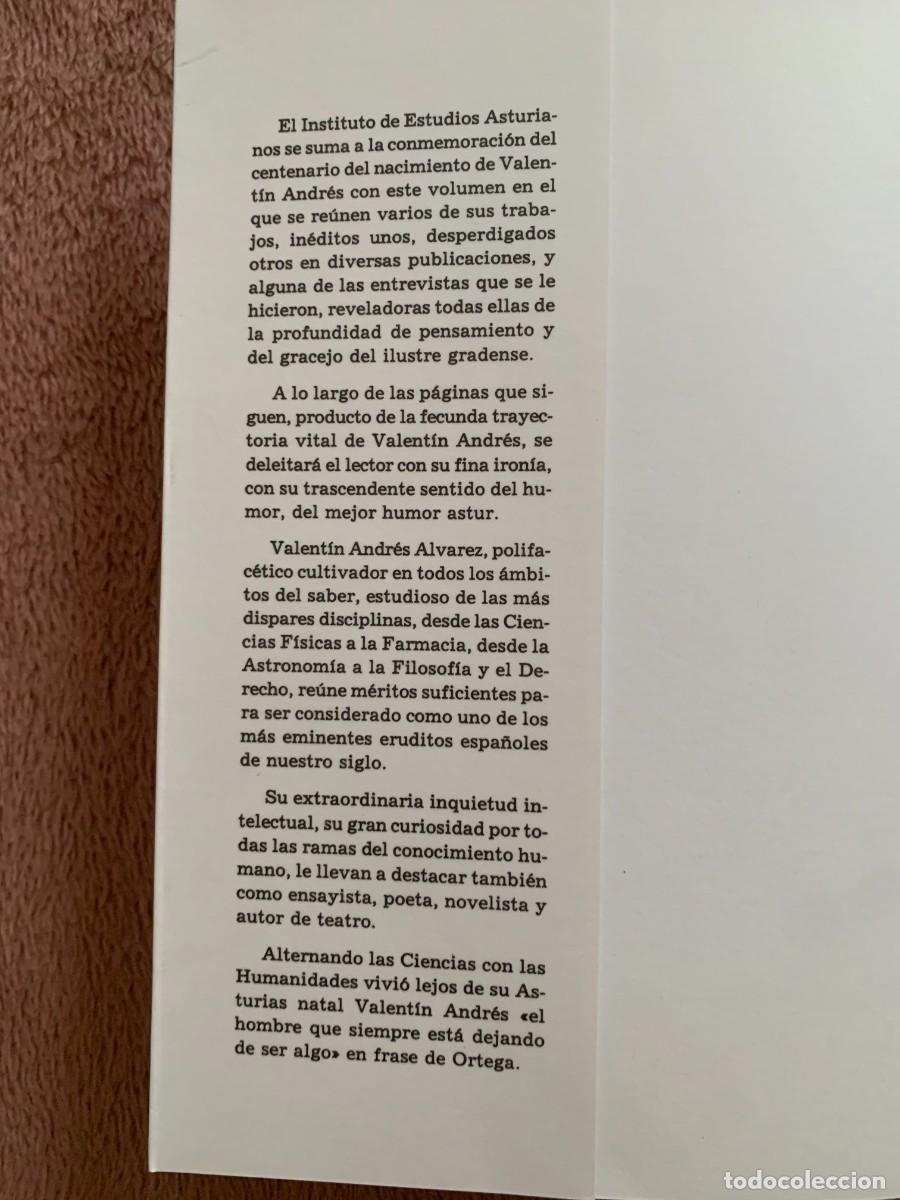 Libros de segunda mano: Valent&iacute;n Andr&eacute;s &Aacute;lvarez: En serio y en broma - Foto 2
