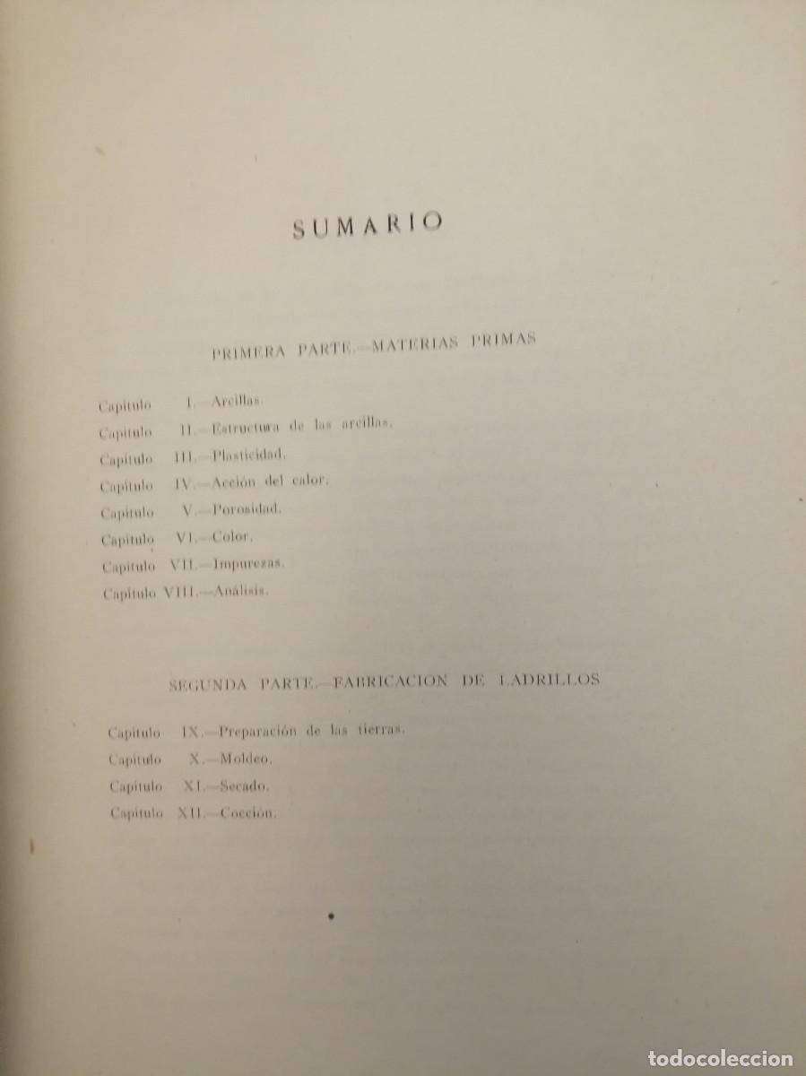 Libros de segunda mano: Arcillas y Ladrillos, Parte Primera: Arcillas - Foto 6