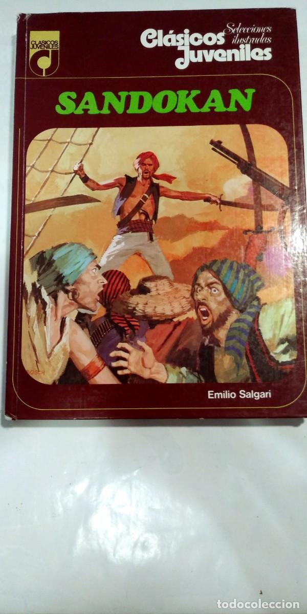 Libros de segunda mano: Sandokan Emilio Salgari Cl&aacute;sicos juveniles Libro-C&oacute;mic - Foto 1