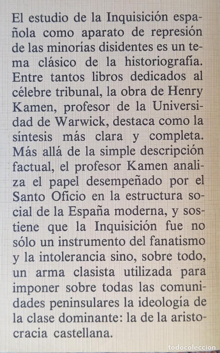 Libros de segunda mano: LA INQUISICION ESPA&Ntilde;OLA - HENRY KAMEN - Foto 2