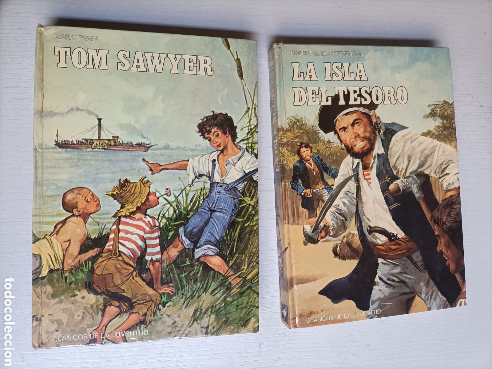 Libros de segunda mano: Tom sawyer. La isla del tesoro. Cl&aacute;sicos de la juventud 1975 - Foto 1