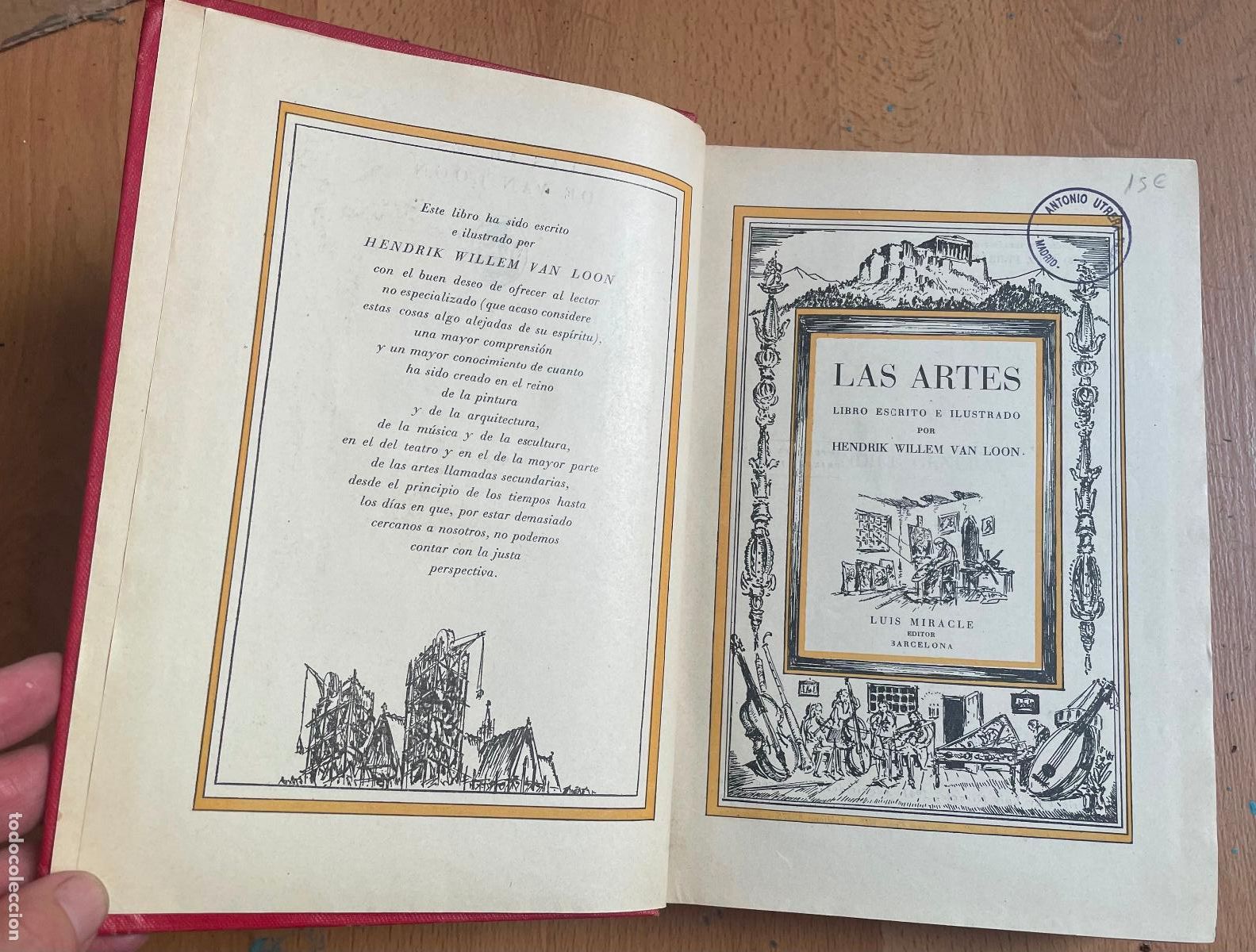 Libros de segunda mano: LAS ARTES DE VAN LOON, Hendrik Willem Van Loon - Foto 1