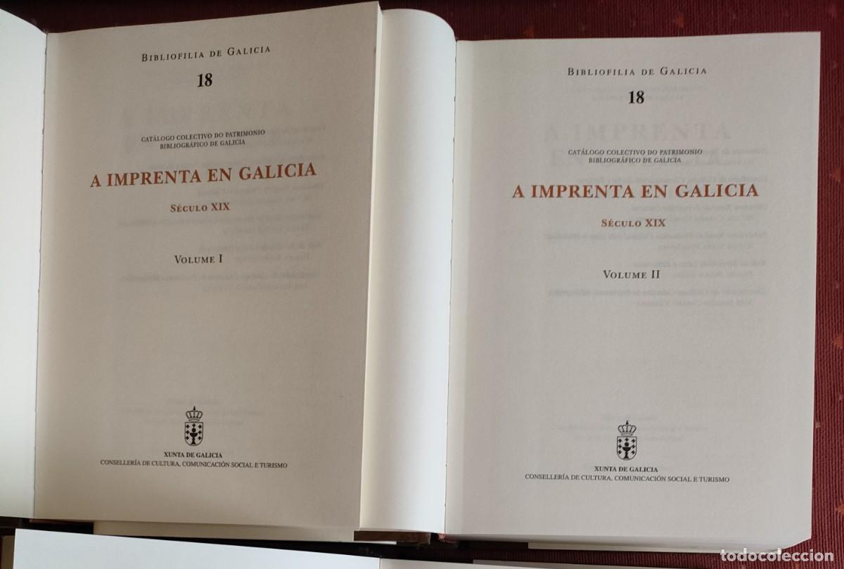 Libros de segunda mano: A IMPRENTA en GALICIA s&eacute;culo XIX, 2 vol., 2002 - Foto 3