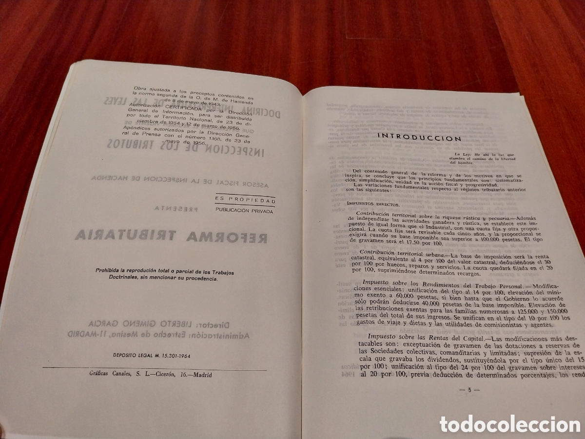 Libros de segunda mano: Libro 1964-65 Reforma Tributaria - Foto 3