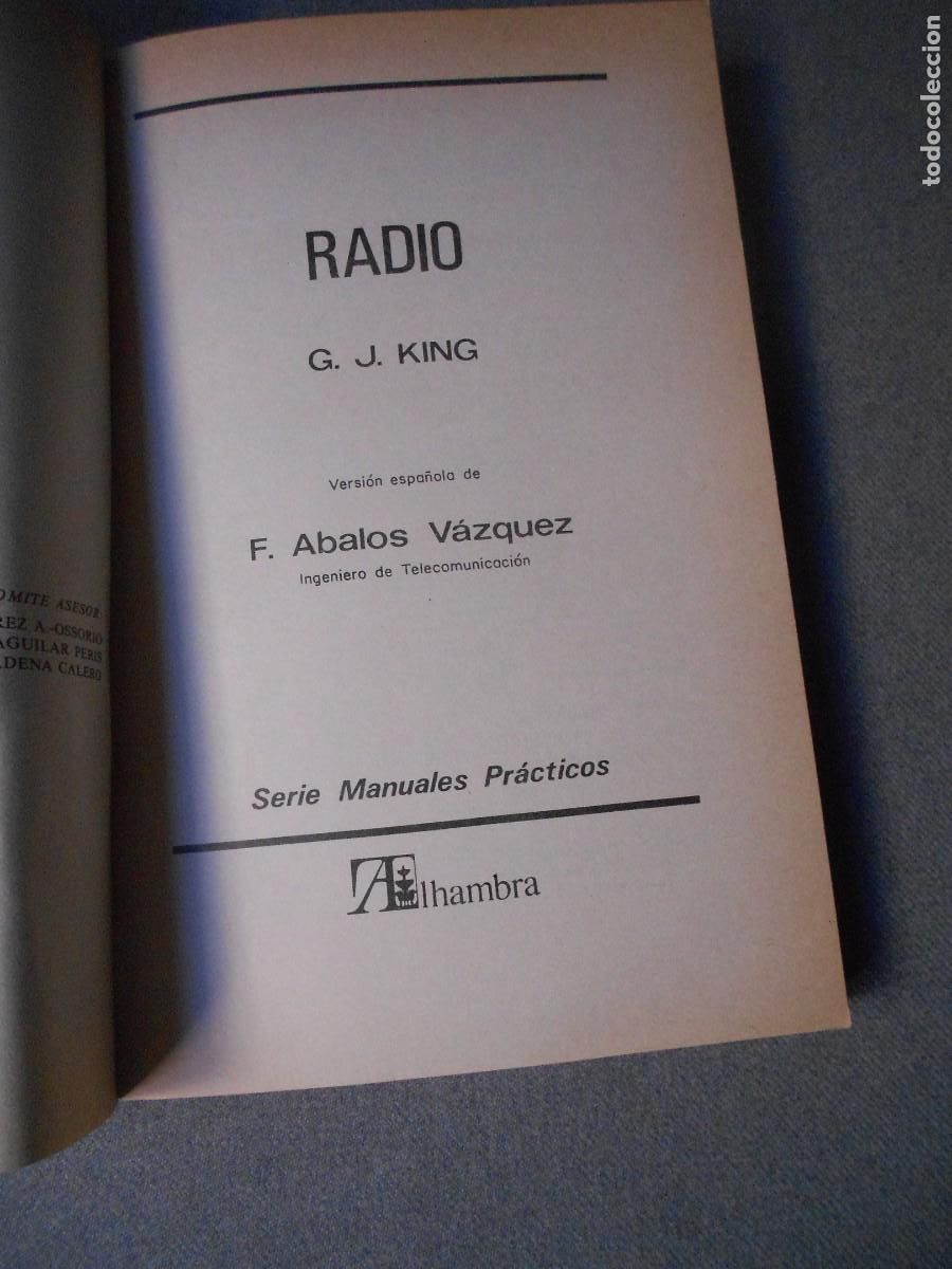 Libros de segunda mano: RADIO. G.J. KING. MANUAL - Foto 2