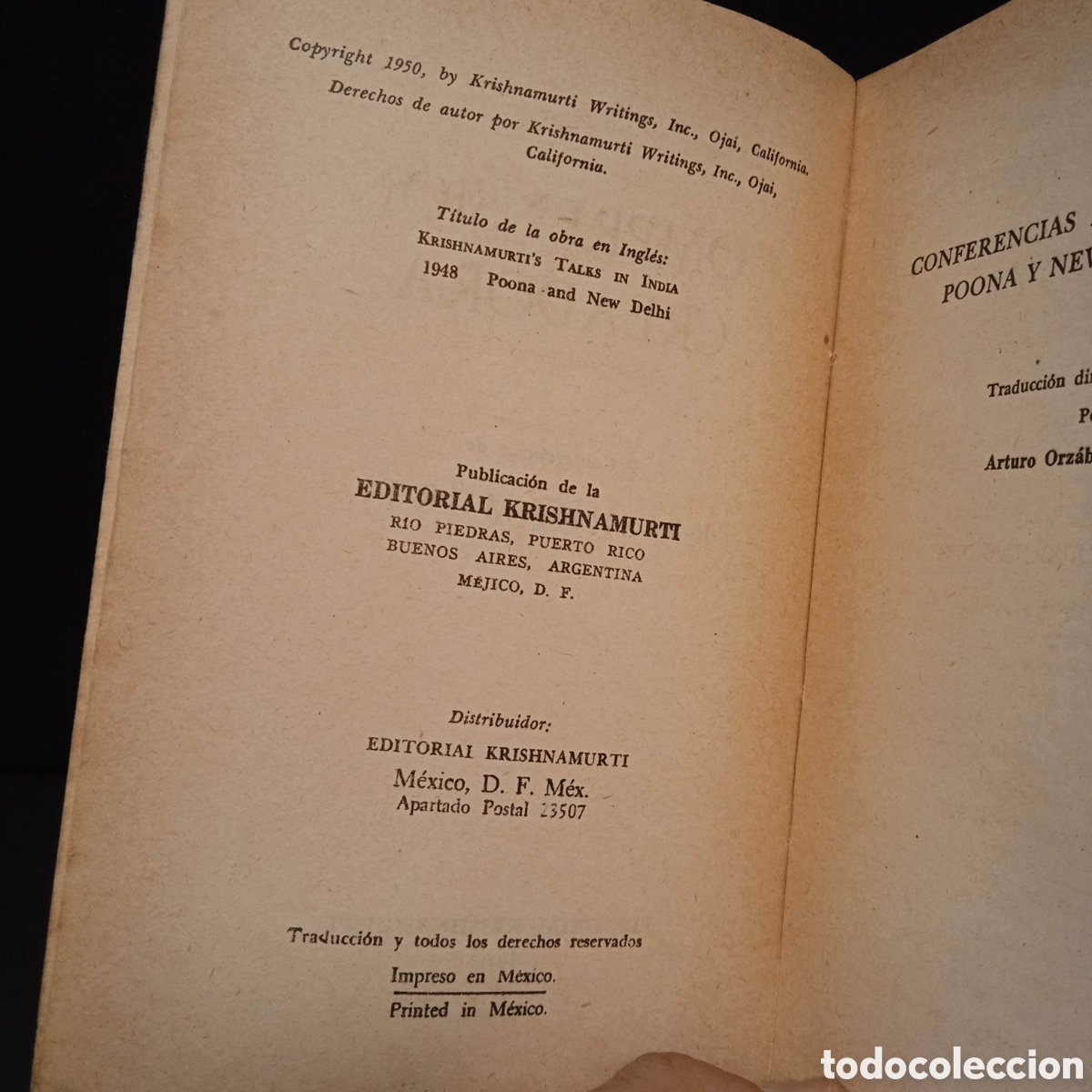 Libros de segunda mano: COMPRENSI&Oacute;N CREADORA - J KRISHNAMURTI - 1963 #8882 - Foto 3