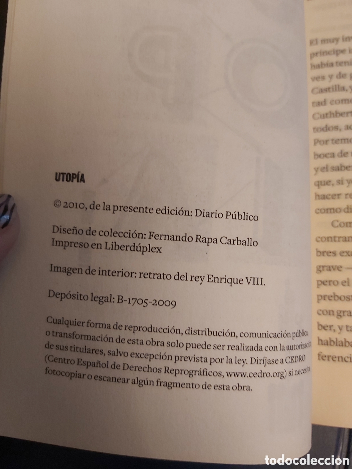 Libros de segunda mano: UTOP&Iacute;A # TOM&Aacute;S MORO # PUBLICO # 2010 - Foto 4