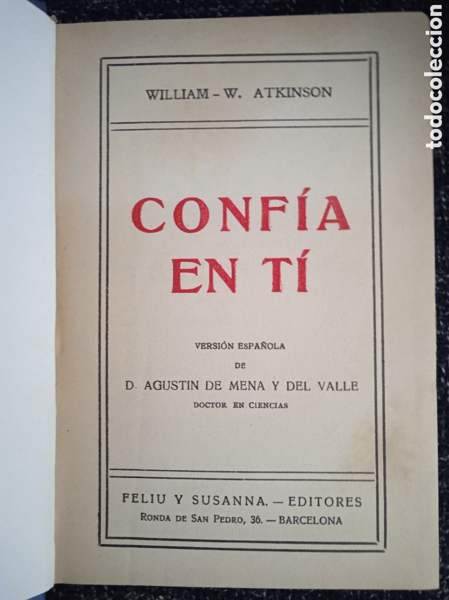 Libros de segunda mano: CONFIA EN TI / WILLIAM W. ATKINSON - Foto 2