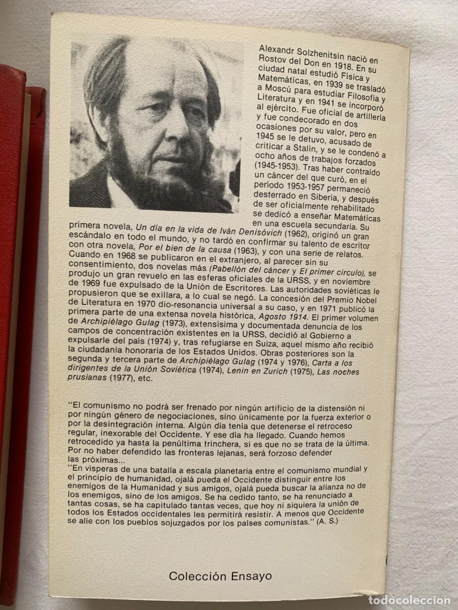 Libros de segunda mano: Alexandr Solzhenitsin : El error de Occidente - Foto 2