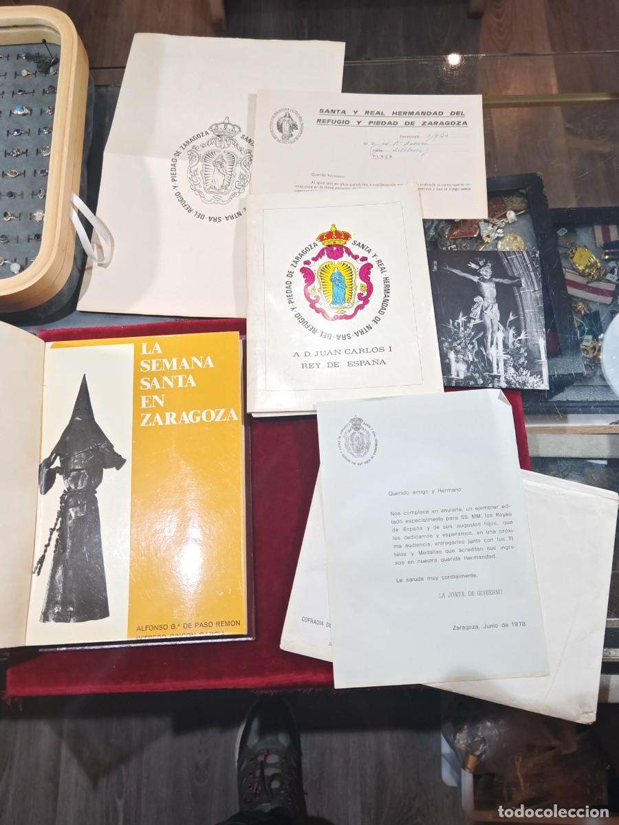 Libros de segunda mano: Lote de semana santa Zaragoza libro m&aacute;s panfletos Cofrad&iacute;a de Jes&uacute;s