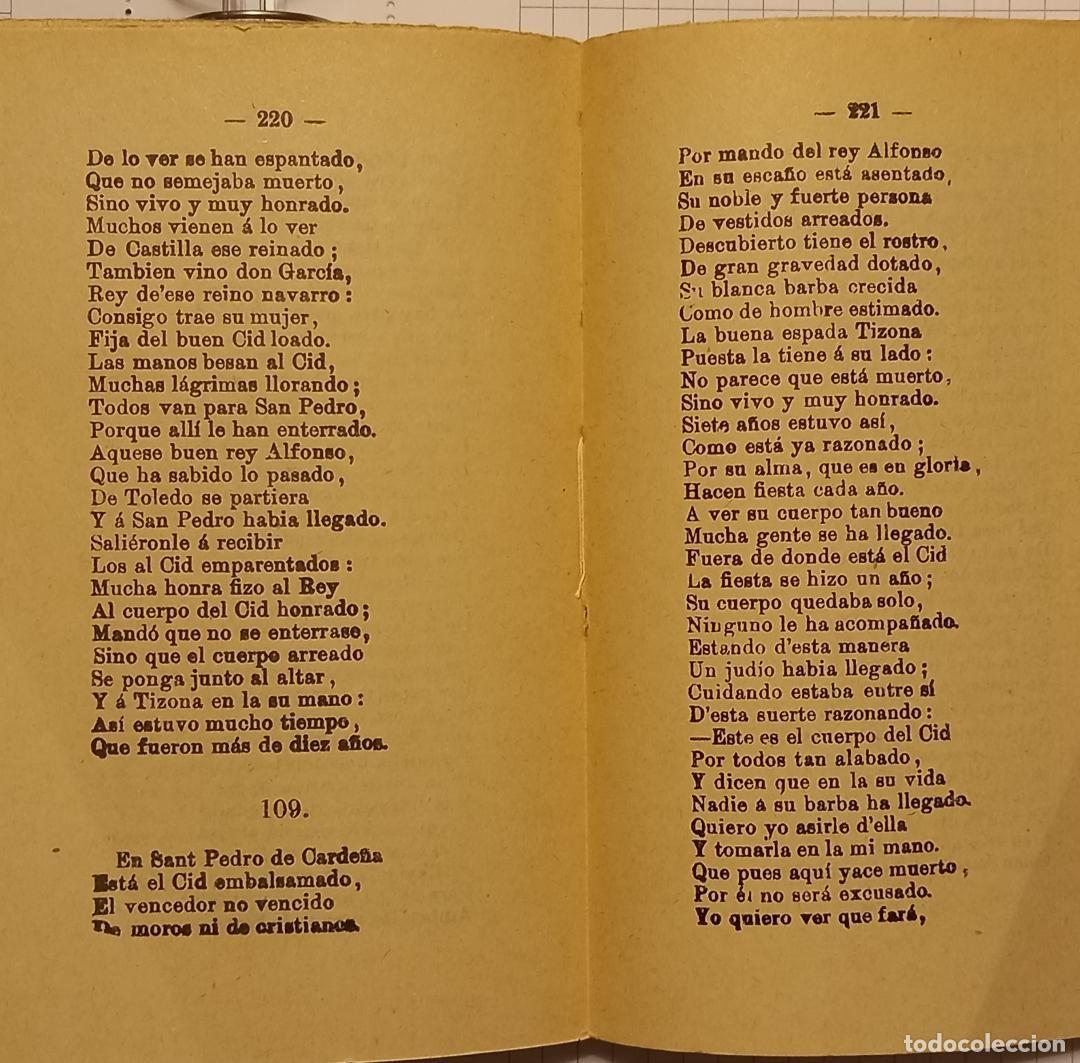 Libros de segunda mano: Libro de bolsillo Romancero del Cid castellano antiguo Edit. Universal 1929 - Foto 6