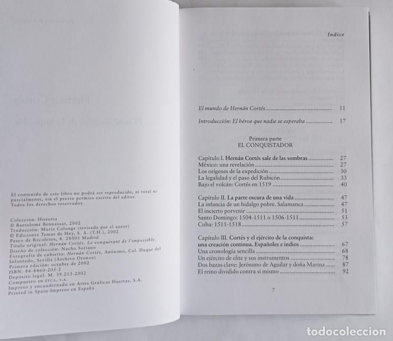 Libros de segunda mano: HERNAN CORTES - EL CONQUISTADOR DE LO IMPOSIBLE - BARTOLOME BENNASSAR - Foto 4