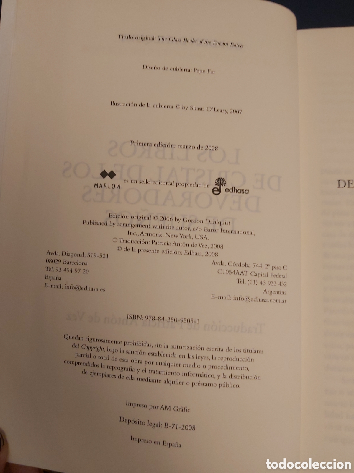 Libros de segunda mano: LOS LIBROS DE CRISTAL DE LOS DEVORADORES DE SUE&Ntilde;OS # GORDON DAHLQUIST # MARLOW PRIMERA EDICI&Oacute;N 2008 - Foto 4