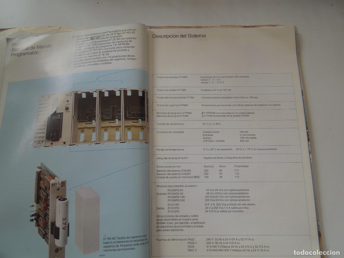 Libros de segunda mano: SISTEMA DE MANDO PROGRAMABLE - PROCONTIC B - BBC - BROWN BOVERI Y Y SISTEMA ELECTRONICO -BBC SIGMA - Foto 6