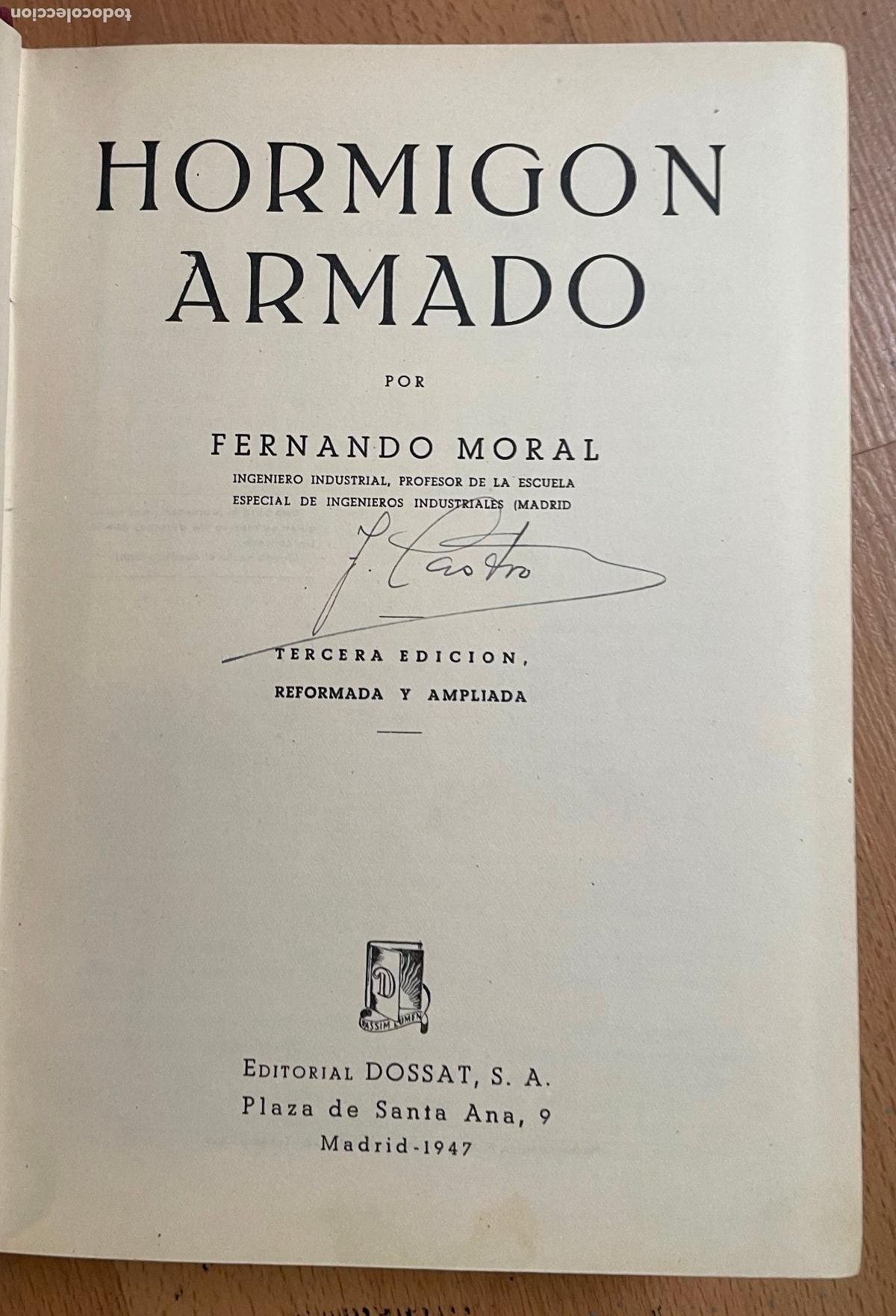 Libros de segunda mano: HORMIGON ARMADO Fernando Moral, - Foto 1