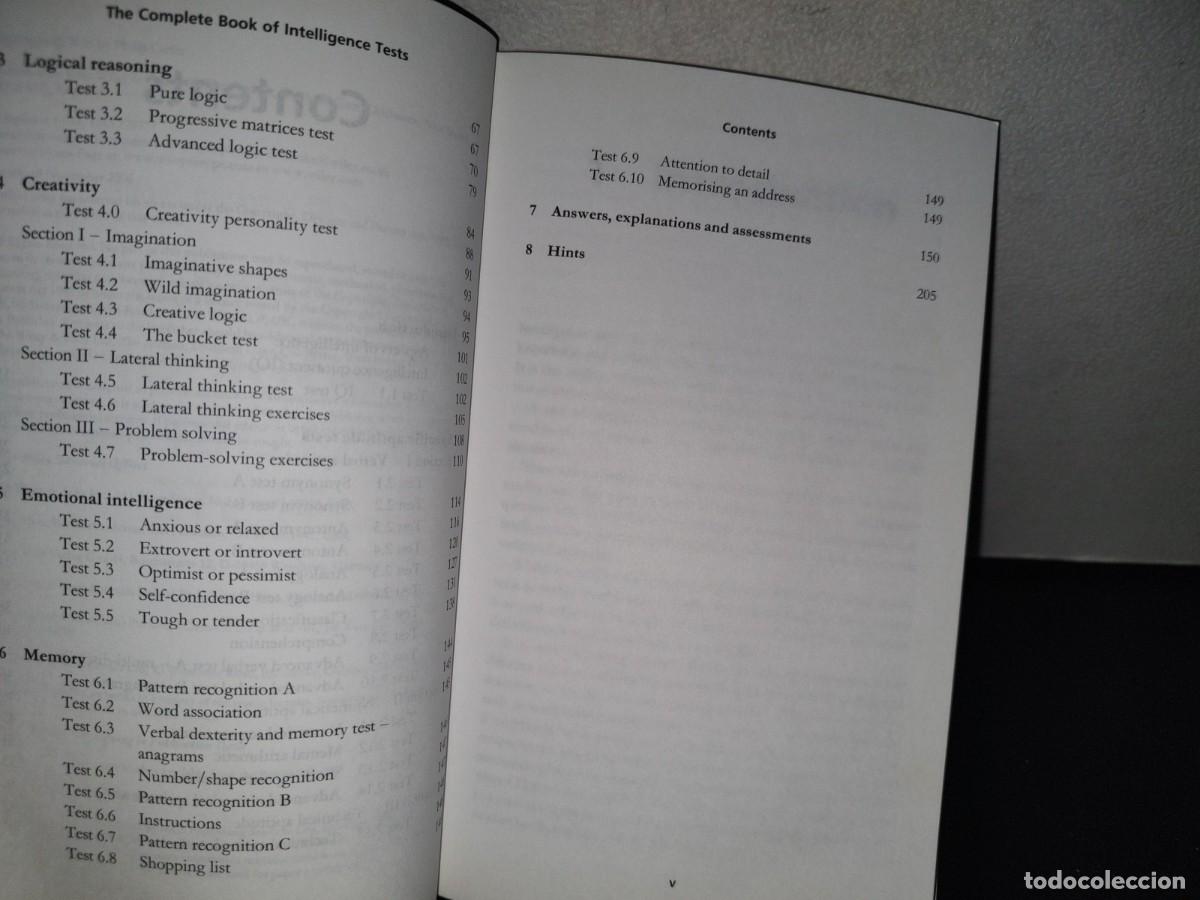 Libros de segunda mano: 113- THE COMPLETE BOOK OF INTELLIGENCE TESTS - PHILIP CARTER - 2006 - Foto 6