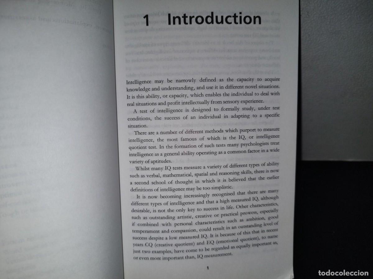 Libros de segunda mano: 113- THE COMPLETE BOOK OF INTELLIGENCE TESTS - PHILIP CARTER - 2006 - Foto 7