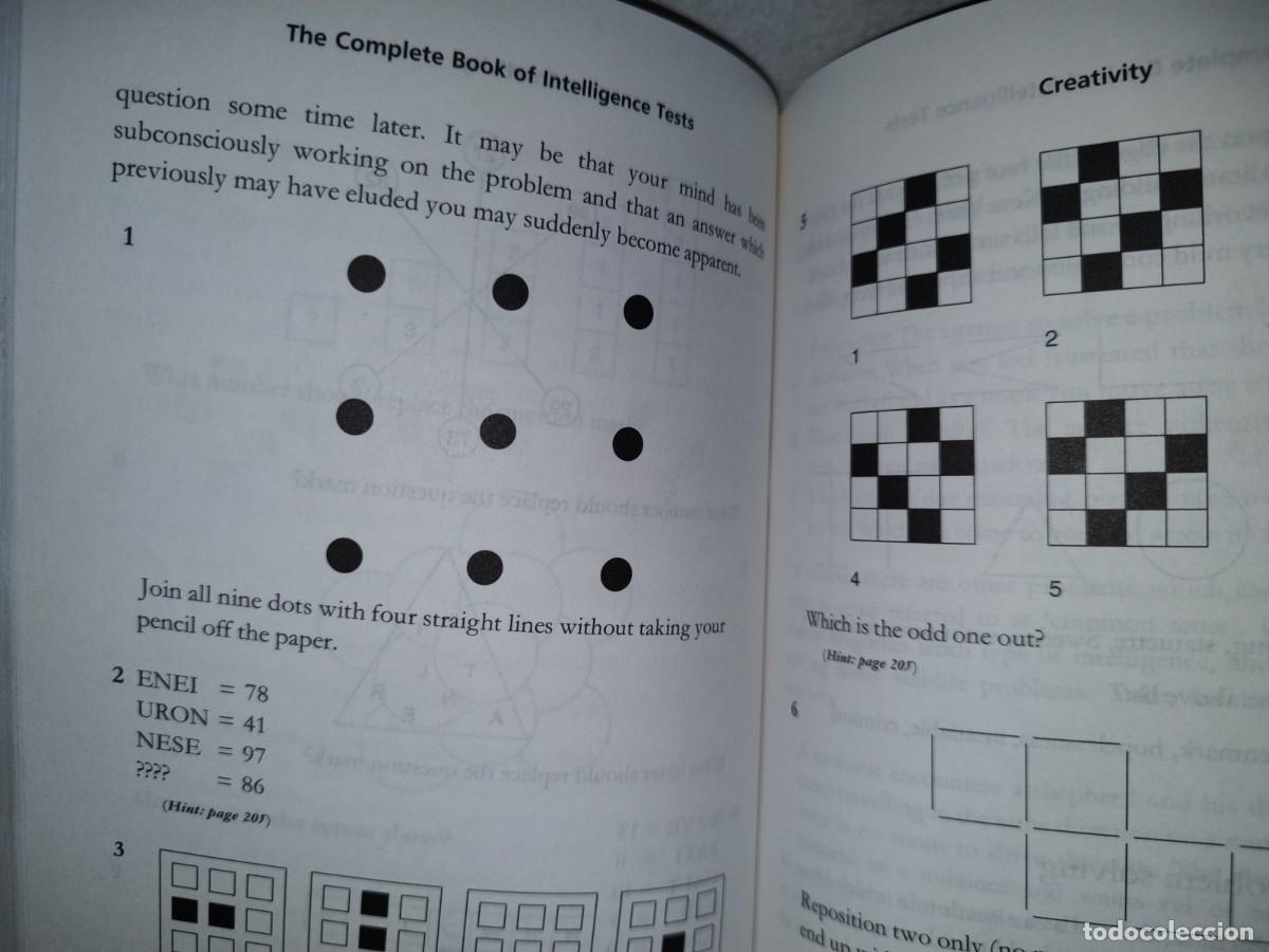 Libros de segunda mano: 113- THE COMPLETE BOOK OF INTELLIGENCE TESTS - PHILIP CARTER - 2006 - Foto 8