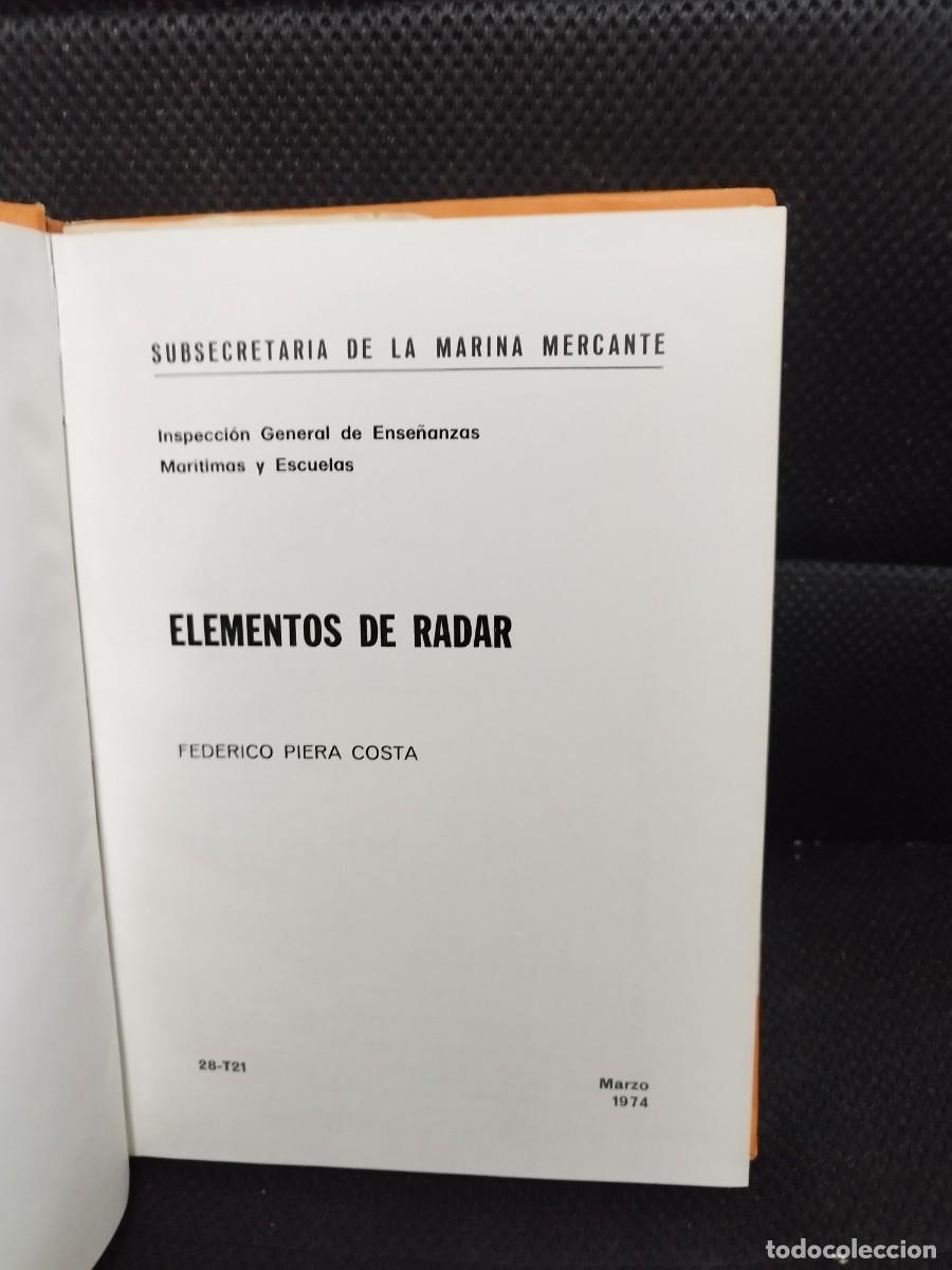 Libros de segunda mano: Elementos de Radar 1974 N&aacute;utica Navegaci&oacute;n - Foto 2