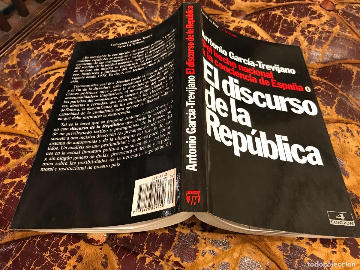 Libri di seconda mano: ANTONIO GARC&Iacute;A TREVIJANO. DEL HECHO NACIONAL A LA CONCIENCIA DE ESPA&Ntilde;A. EL DISCURSO DE LA REP&Uacute;BLICA.