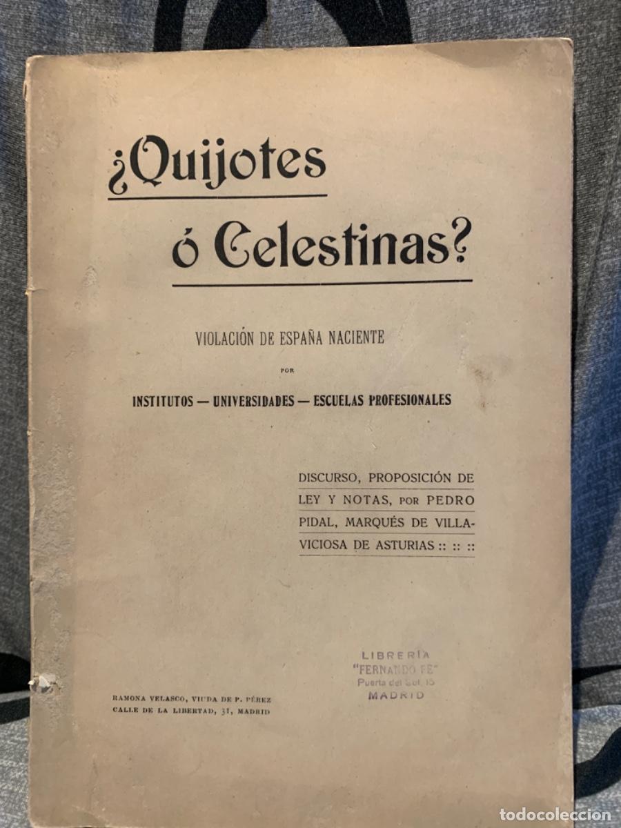Libros de segunda mano: &iquest;QUIJOTES O CELESTINAS?VIOLACION DE ESPA&Ntilde;A NACIENTE, INSTITUTOS UNIVERSIDADES ESCUELAS PROFESIONALES
