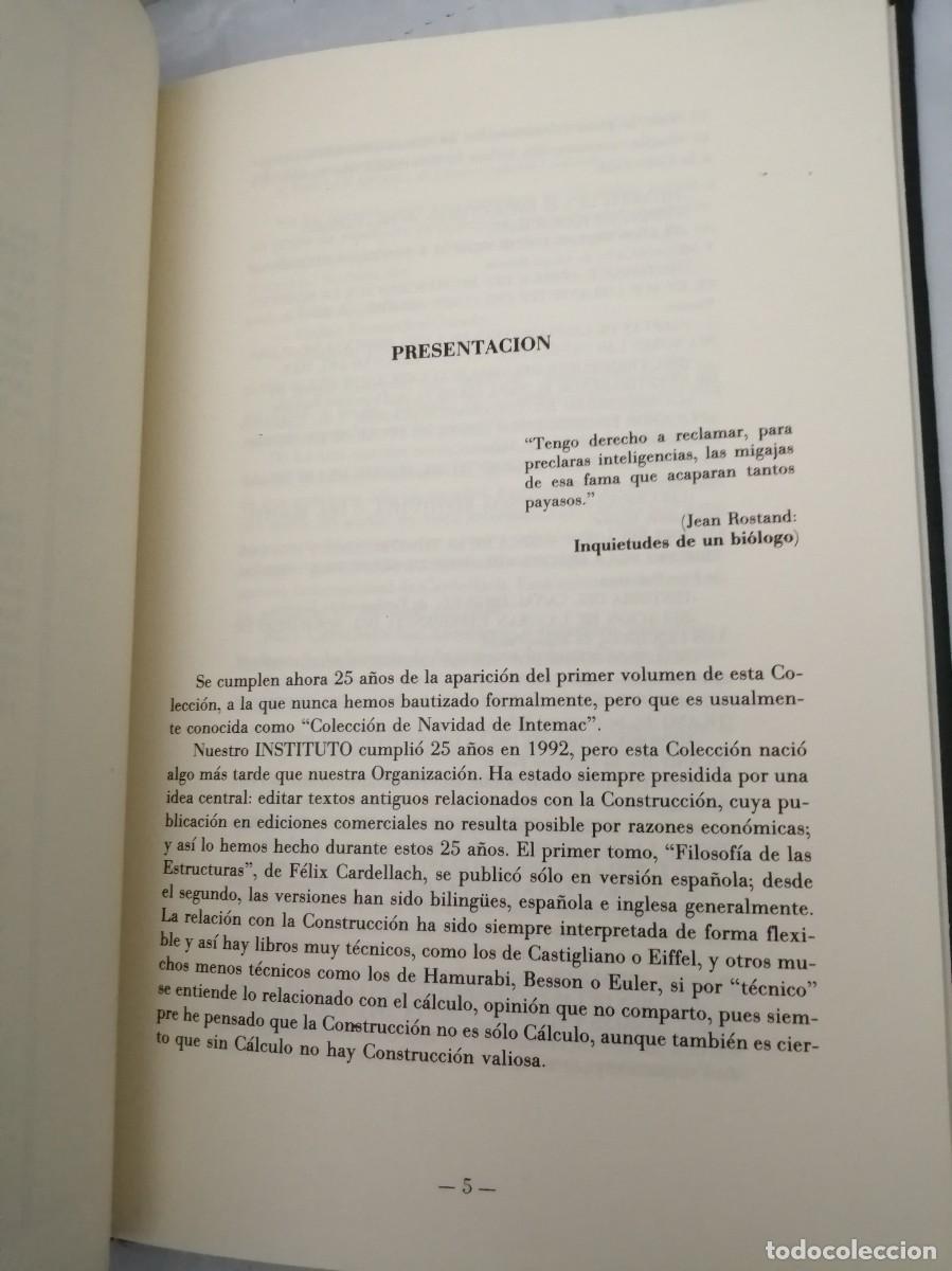 Libros de segunda mano: Tres Aportaciones Espa&ntilde;olas a la Concepci&oacute;n de las Estructuras (Edici&oacute;n numerada de 1200 ejemplares) - Foto 5