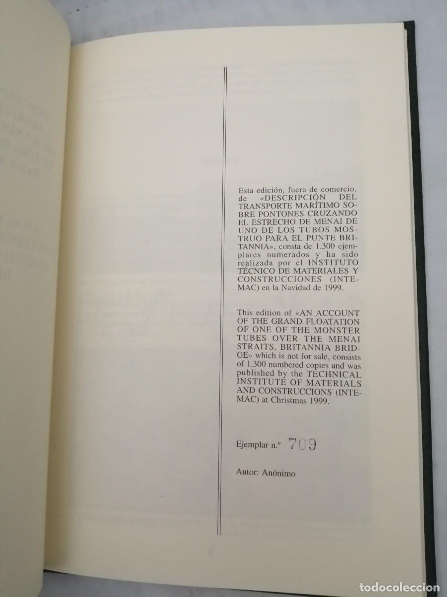 Libros de segunda mano: PUENTE BRITANNIA (Edici&oacute;n numerada de 1300 ejemplares) - Foto 4