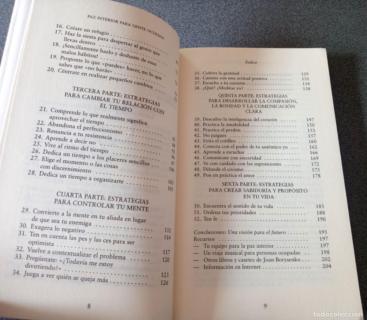Libros de segunda mano: Paz Interior Para Gente Ocupada Joan Borysenko - Foto 5
