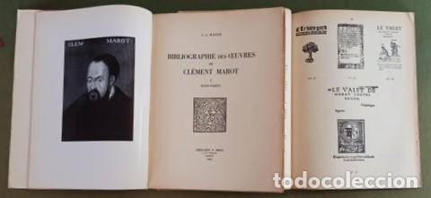 Libros de segunda mano: Mayer, C. A.: Bibliographie Des Oeuvres De Clement Marot. 2 Vols. I. Manuscrits. II. Editions